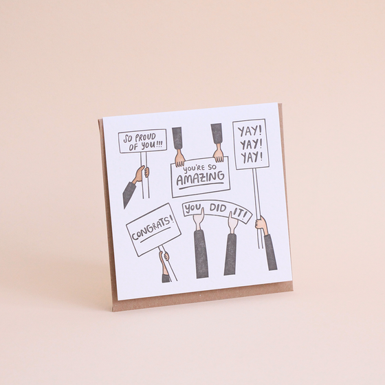 Yay You Did It Letterpress Card