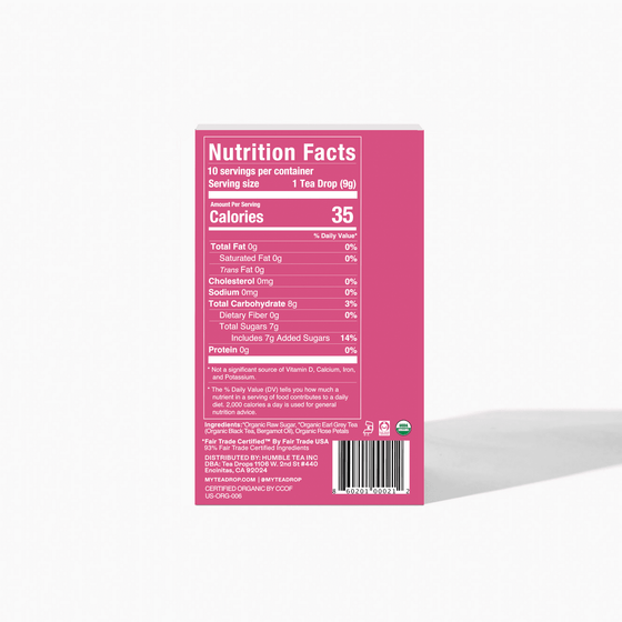 Tea Drops Rose Earl Gray Tea, 10 Count